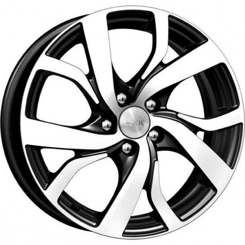 K&K Палермо 6.5x16 5*105 ET39 DIA56.6 Алмаз черный Литой